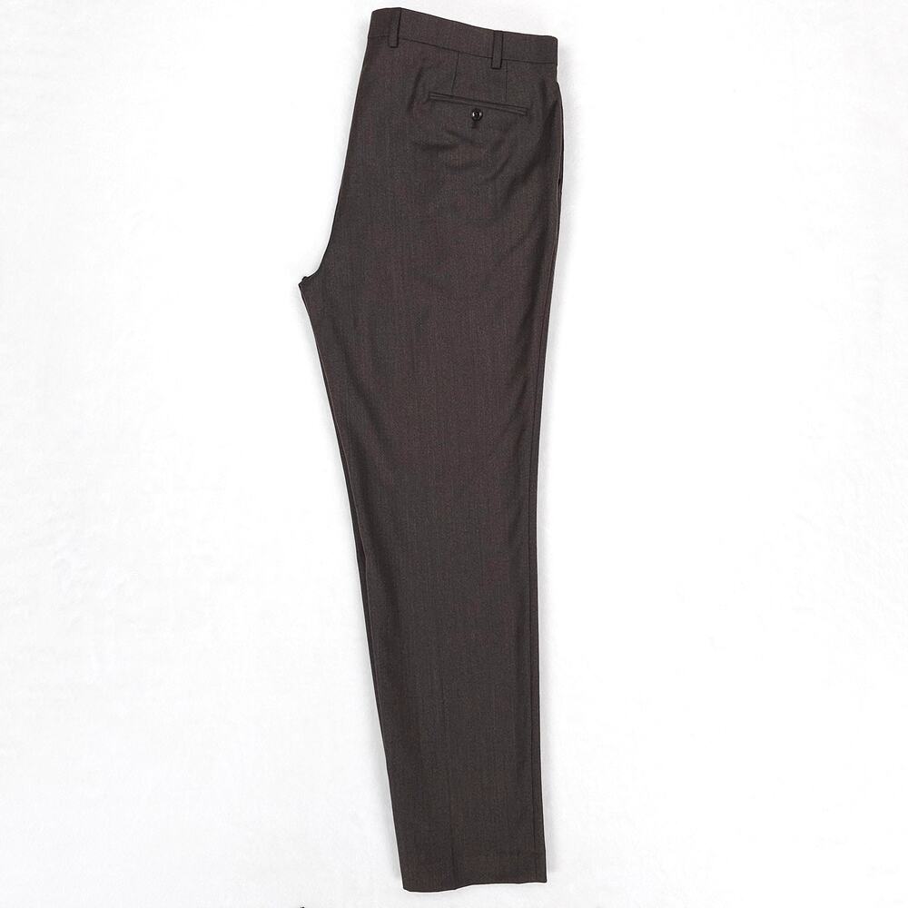 Michael Kors Mens Classic Fit 2 Piece Suit 44L 40x34 Brown Stretch Wool Twill - Picture 15 of 16